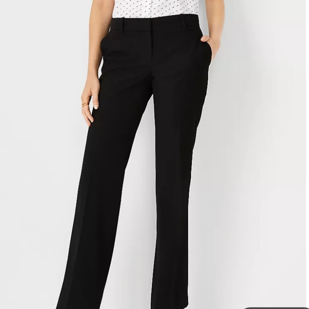 Ann Taylor Petite Black Trouser Pant Size 00p
